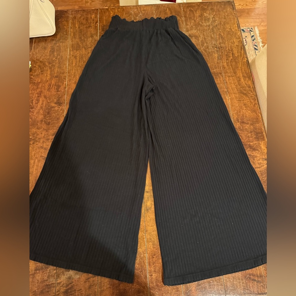 Free People Movement Blissed Out Black Wide-Leg Pants Size xs - Picture 3 of 4